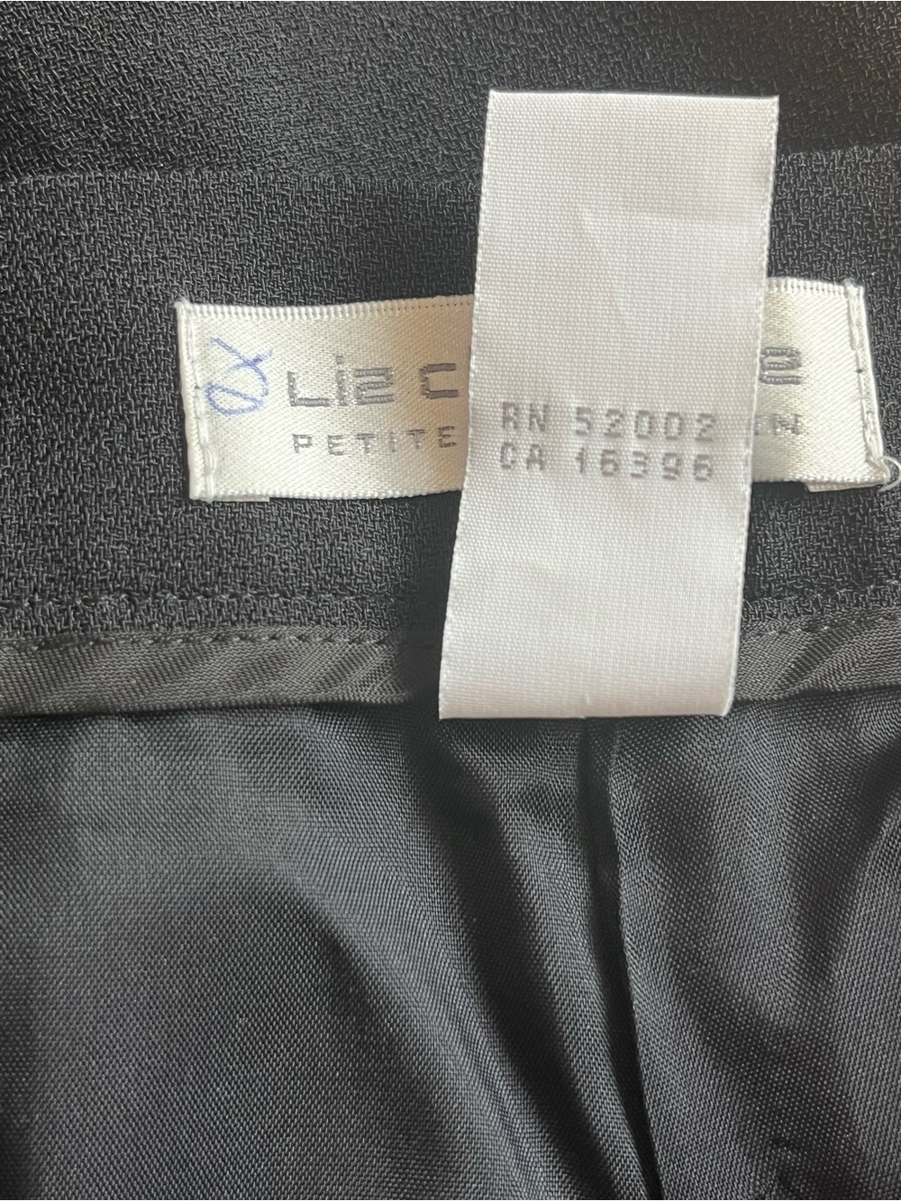 Liz Claiborne Petite Collection Black Lined Dress Pants Size 10P - Picture 5 of 11